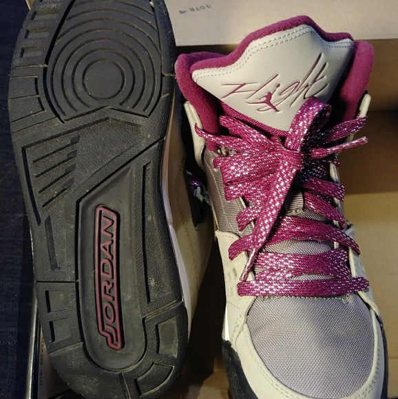 NIKE AIR JORDAN GRANITE SANGRIA GREY PURPLE SZ 6Y - Picture 5 of 5